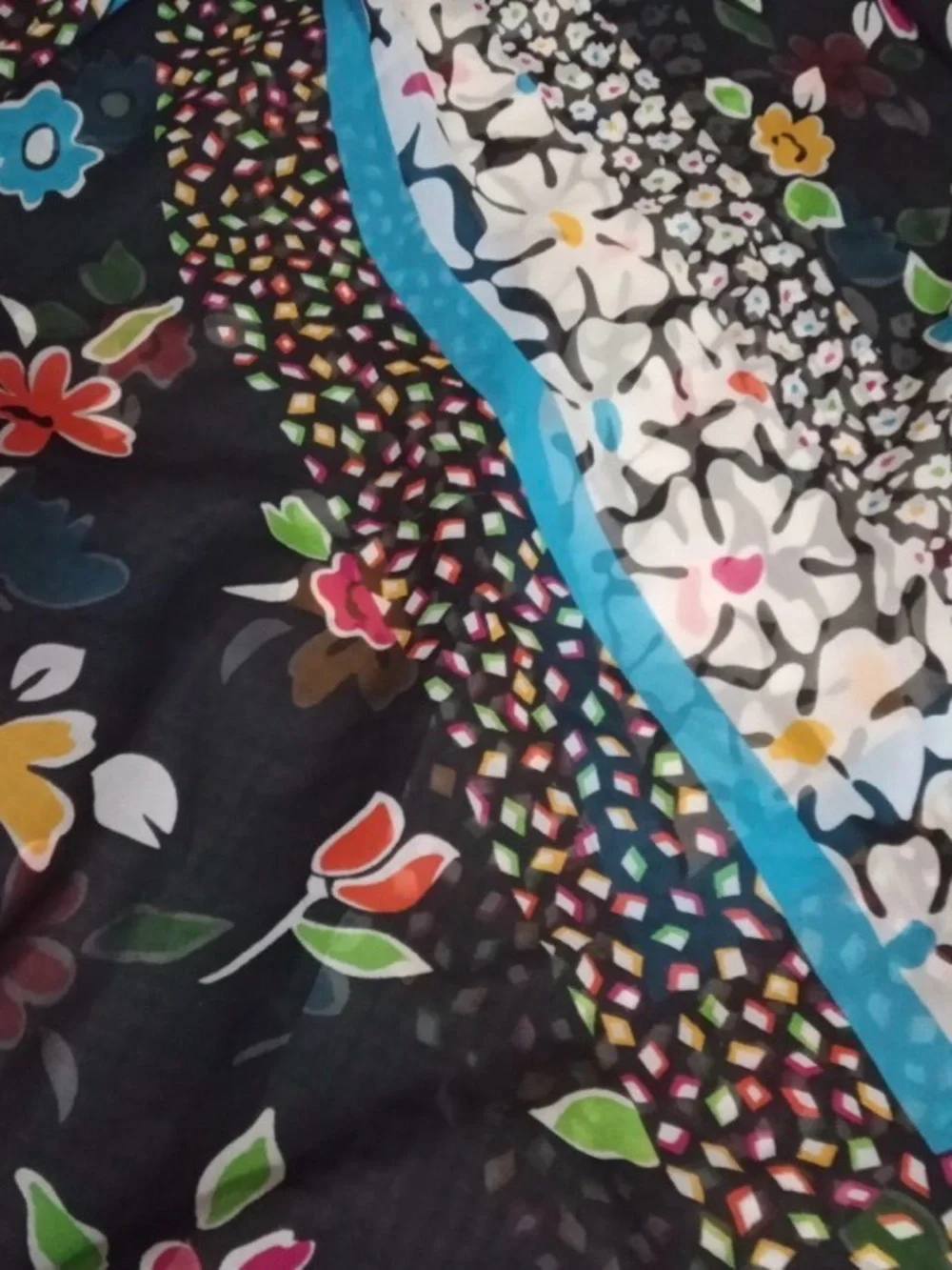 Rare Fendi Floral Silk Scarf / Stole